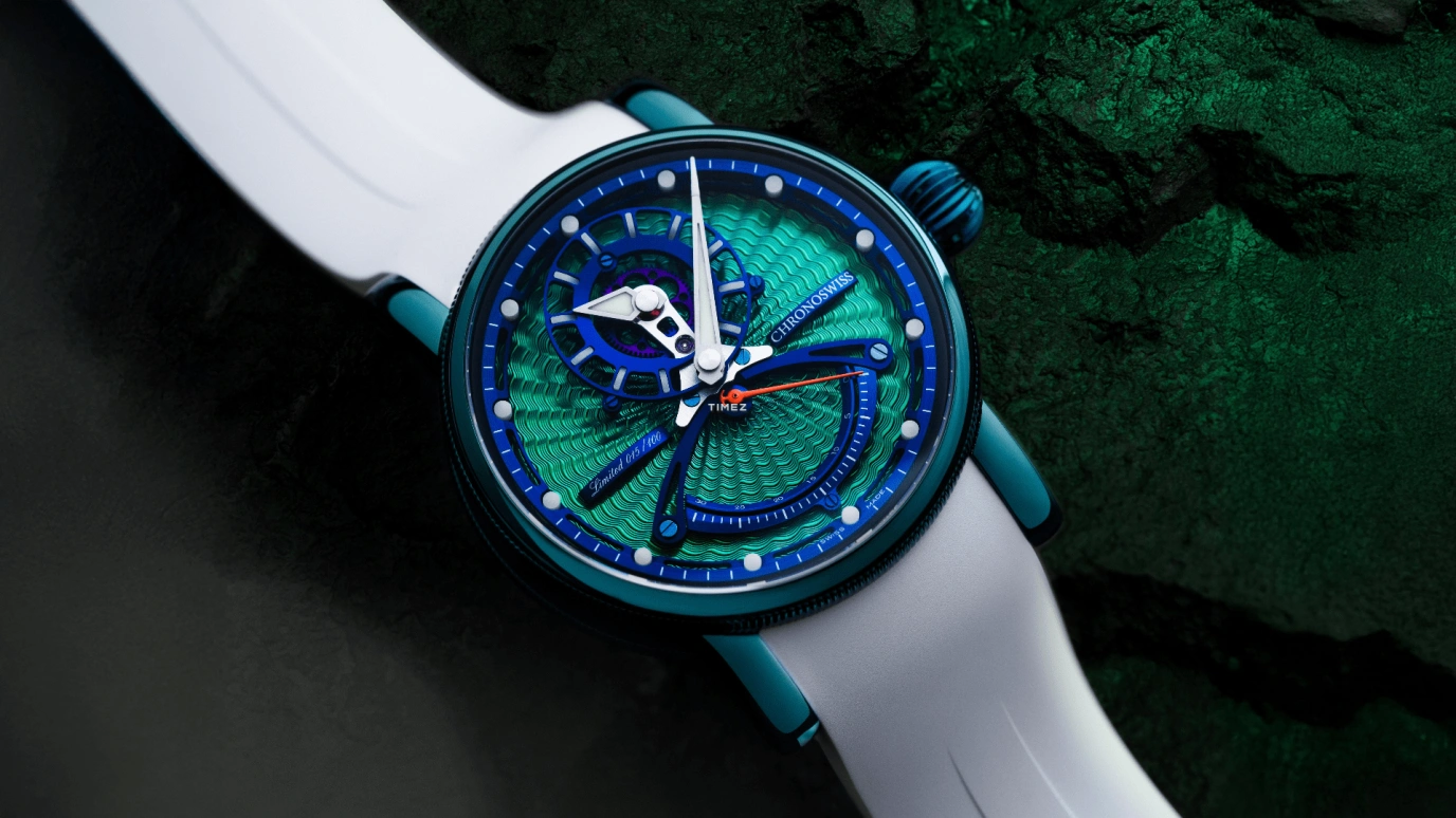 Chronoswiss,Open Gear 42mm,42mm,Titanium,Green,Blue,Automatic,Retrograde,55hours,CH,CH-6924T.1-GRBL