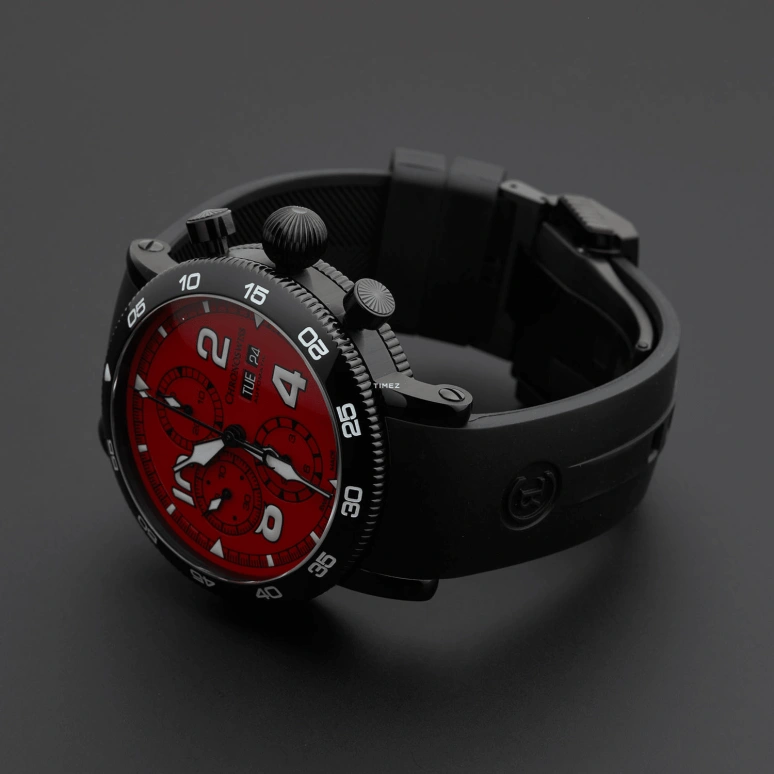 Chronoswiss,Timemaster 44mm,44mm,Stainless Steel,Red,Automatic,Chronograph,Date,Day,CH,CH-9045-RE
