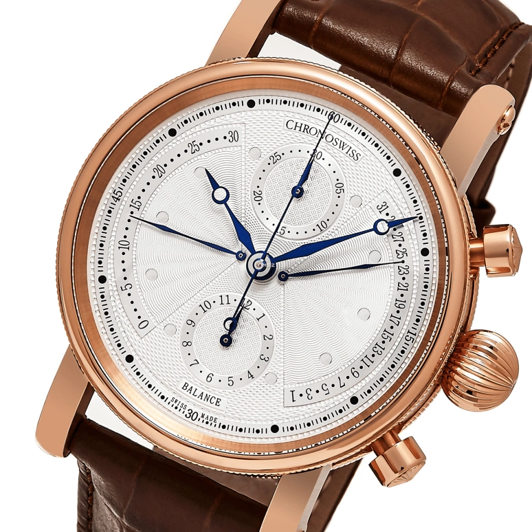 Chronoswiss,Sirius 42mm,42mm,Rose Gold,White,Automatic,Chronograph,Day,Retrograde,CH,CH-7541BR