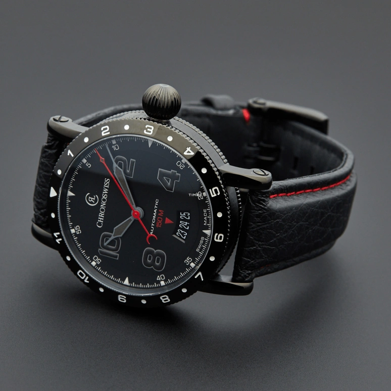 Chronoswiss,Timemaster 41mm,41mm,Stainless Steel,Black,Automatic,Day,38hours,CH,CH-2735-AZ
