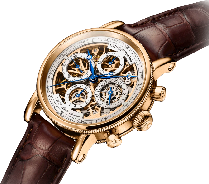 Chronoswiss,Sirius 41mm,41mm,Red Gold,White,Rose Gold,Automatic,Chronograph,Day,CH,CH-7541SR