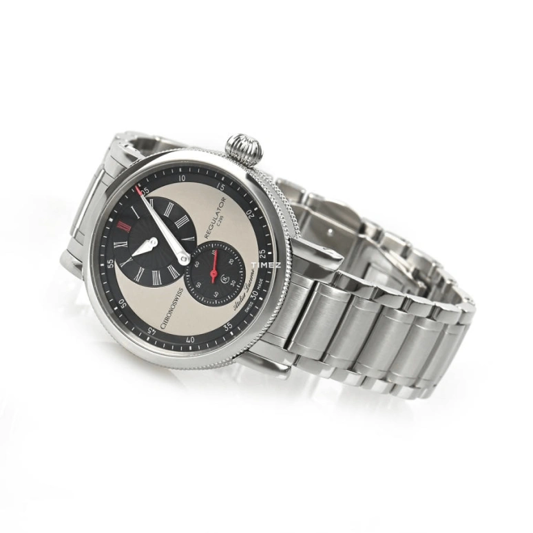 Chronoswiss,Classic 37mm,37mm,Stainless Steel,Black,Grey,Automatic,42hours,In-house Caliber,CH,CH-4023-GRBK