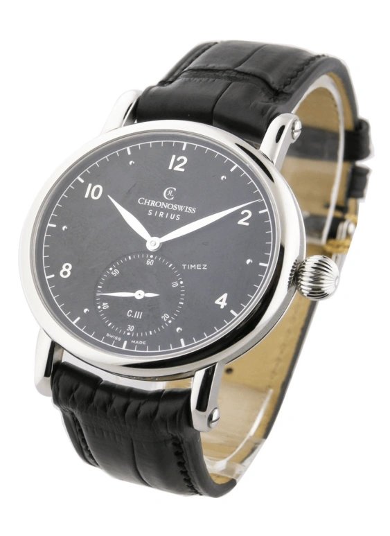 Chronoswiss,Sirius 40mm,40mm,Stainless Steel,Black,Handwound,46hours,In-house Caliber,CH,CH-1023-BK