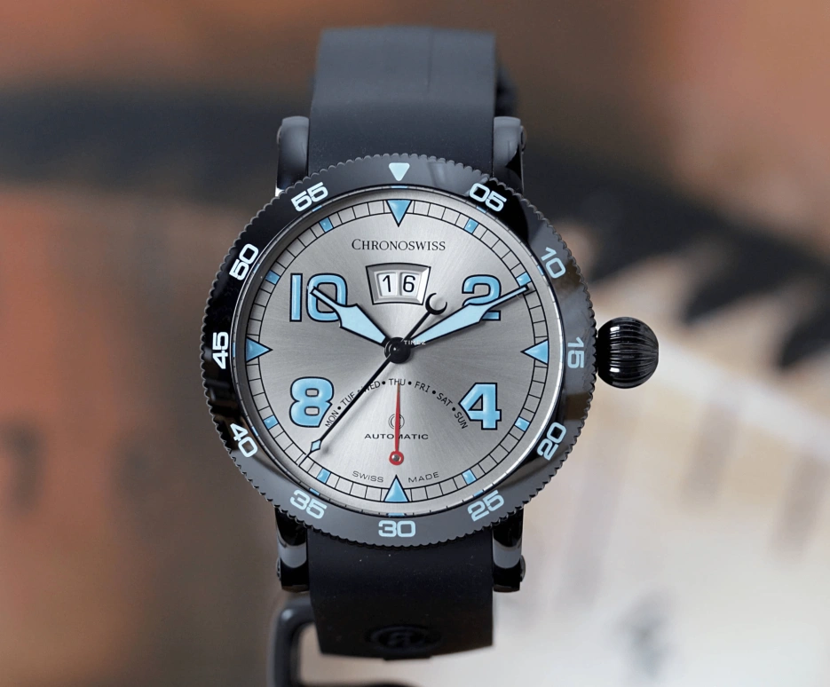 Chronoswiss,Timemaster 44mm,44mm,Stainless Steel,Silver,Automatic,Date,Big Date,Retrograde,CH,CH-8145-WH
