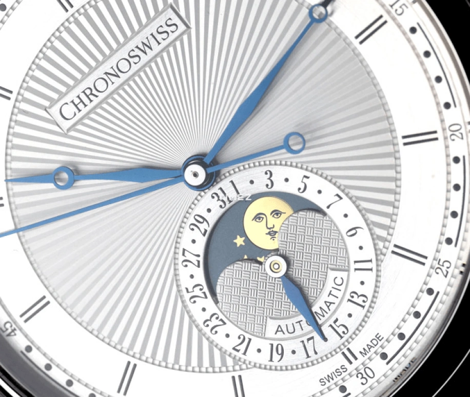 Chronoswiss,Sirius 40mm,40mm,Stainless Steel,Silver White,Automatic,Moonphase,Day,CH,CH-8523