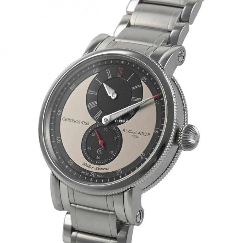 Chronoswiss,Classic 37mm,37mm,Stainless Steel,Black,Grey,Automatic,42hours,In-house Caliber,CH,CH-4023-GRBK