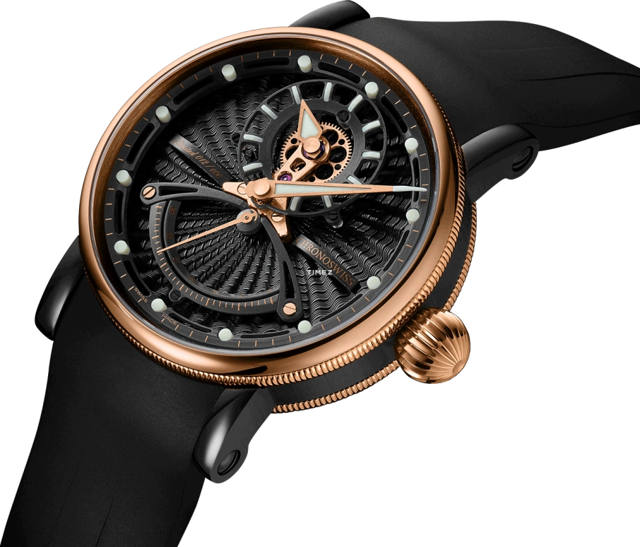 Chronoswiss,Open Gear 42mm,42mm,Titanium,Red Gold,Black,Automatic,Retrograde,55hours,CH,CH-6925T.1R-BKGO