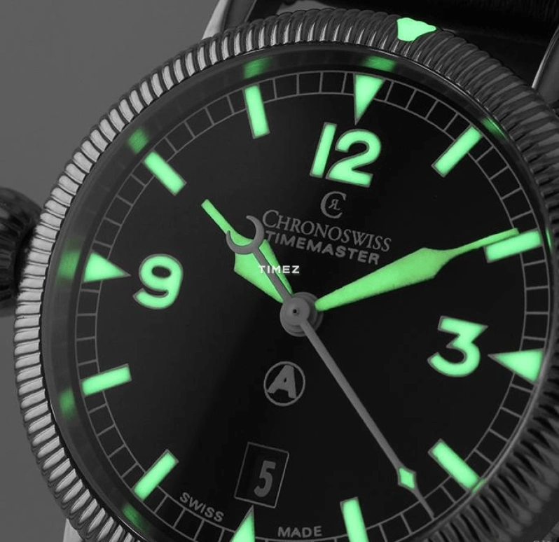 Chronoswiss,Timemaster 40mm,40mm,Stainless Steel,Black,Automatic,Day,Sapphire,Crystal Glass,CH,CH-2833-LE-bk