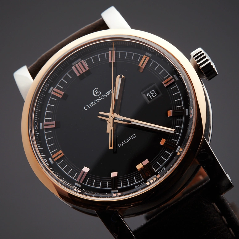 Chronoswiss,Pacific 43mm,43mm,Rose Gold,Black,Automatic,Day,Big Date,CH 2882 BR bk