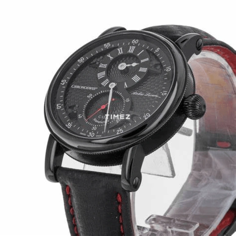 Chronoswiss,Heritage 40mm,40mm,Stainless Steel,Black,Automatic,45hours,In-house Caliber,CH,CH-1245.3-BKBK