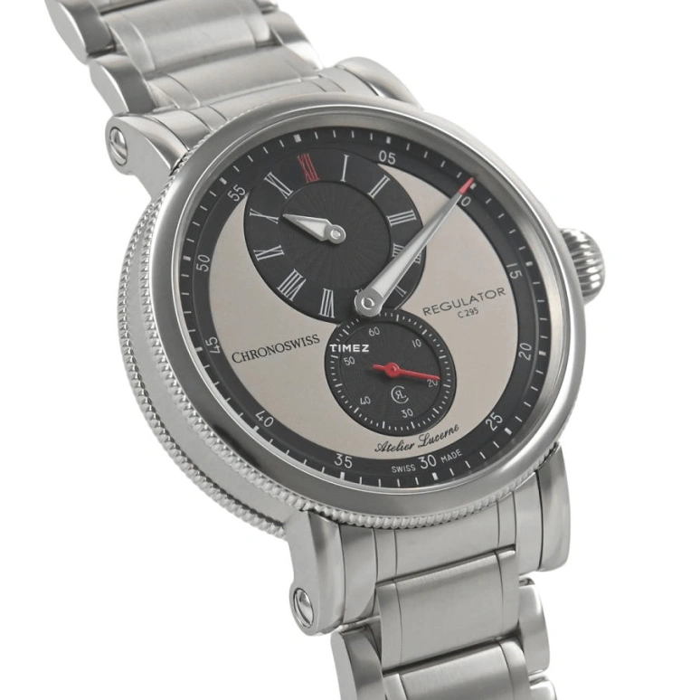 Chronoswiss,Classic 37mm,37mm,Stainless Steel,Black,Grey,Automatic,42hours,In-house Caliber,CH,CH-4023-GRBK