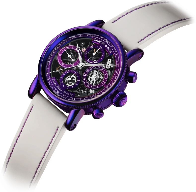 Chronoswiss,Opus 41mm,41mm,Titanium,Purple,Automatic,Chronograph,Day,CH,CH-7548T.1S-PU