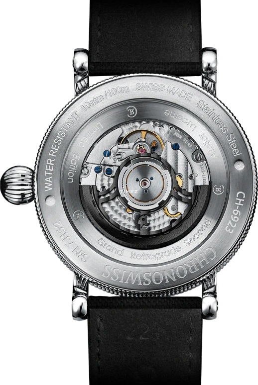 Chronoswiss,Open Gear 44mm,44mm,Stainless Steel,Black,Orange Red,Automatic,Retrograde,42hours,CH,CH-6923-ORBK