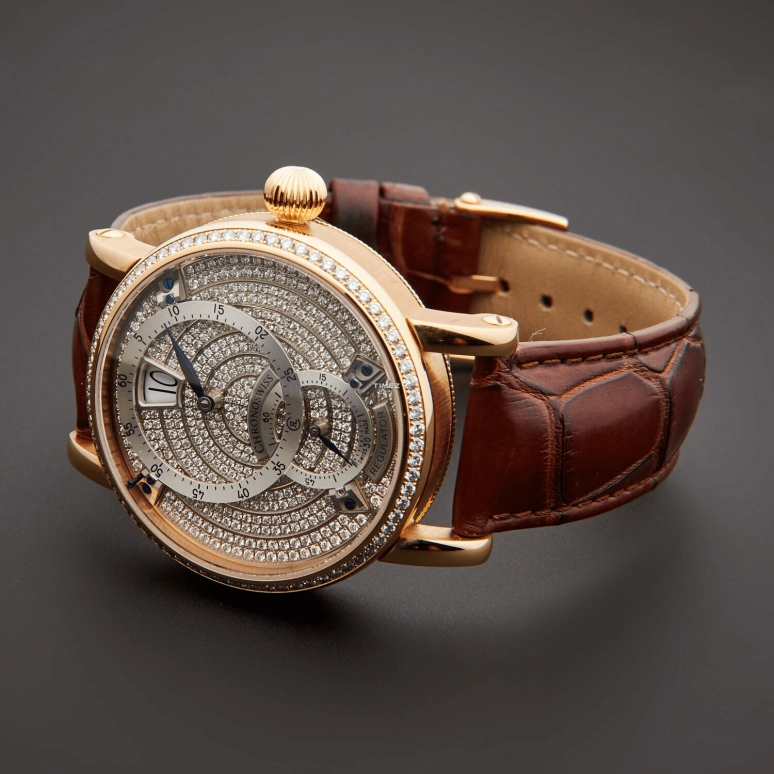 Chronoswiss,Heritage 40mm,40mm,Rose Gold,White,Automatic,Jumping Hours,跳分,CH,CH-8321RD-SIDSI