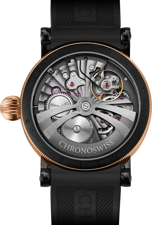 Chronoswiss,Open Gear 42mm,42mm,Titanium,Red Gold,Black,Automatic,Retrograde,55hours,CH,CH-6925T.1R-BKGO