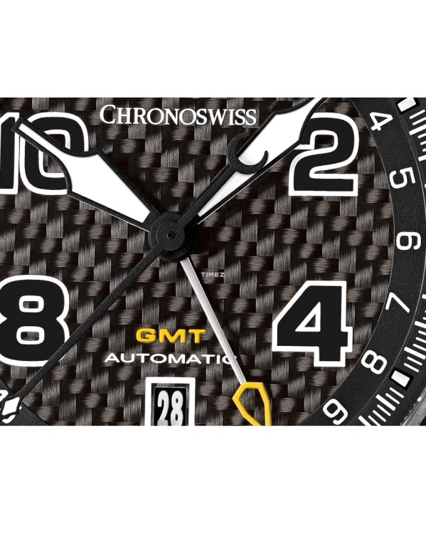 Chronoswiss,Timemaster 44mm,44mm,Stainless Steel,Black,Automatic,Day,Dule Time,CH 2533