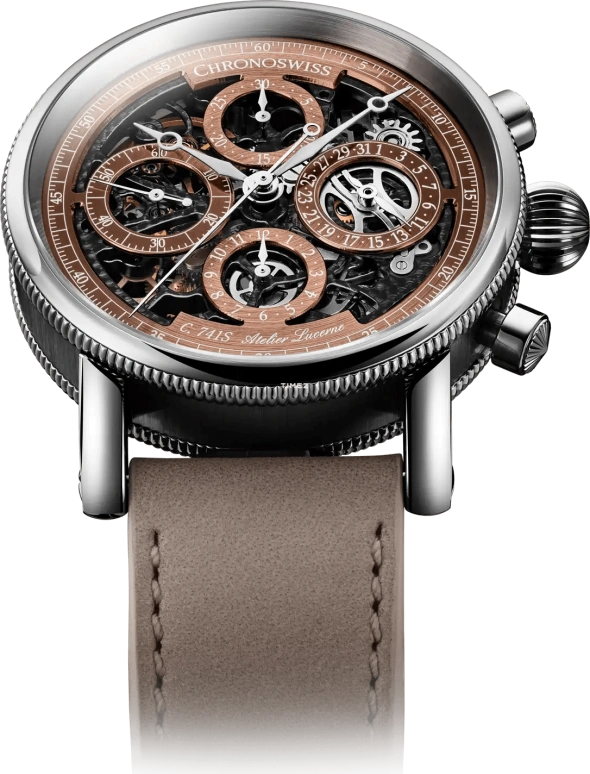 Chronoswiss,Opus 41mm,41mm,Titanium,Brown,Automatic,Chronograph,Day,CH,CH-7543T.1S-BR