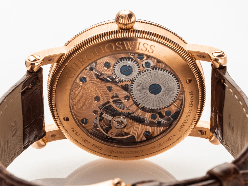 Chronoswiss,Artist 40mm,40mm,Rose Gold,Red,Handwound,48hours,In-house Caliber,CH,CH-6421.1RE2-BR