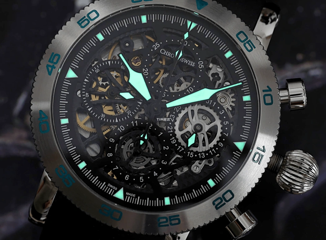 Chronoswiss,Timemaster 44mm,44mm,Stainless Steel,Black,Skeleton,Automatic,Chronograph,Day,CH,CH-9043S-BK