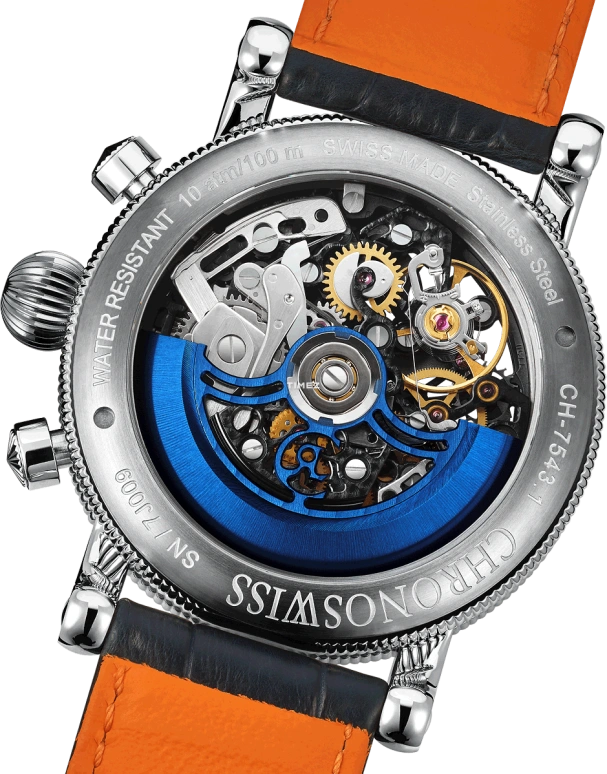 Chronoswiss,Sirius 41mm,41mm,Stainless Steel,Skeleton,Automatic,Chronograph,Day,CH,CH-7543.1S-BLOR