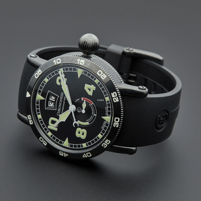 Chronoswiss,Sirius 44mm,44mm,Stainless Steel,Black,Automatic,Day,Power Reserve Indicator,CH,CH-3535.1