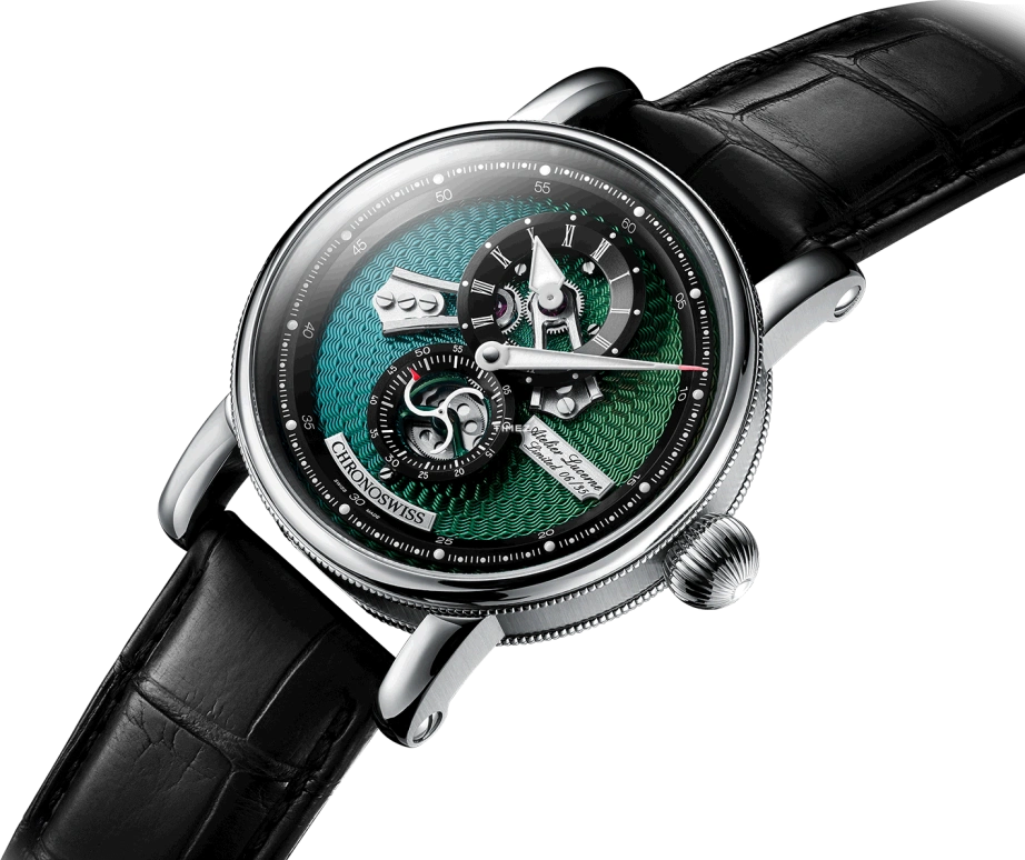 Chronoswiss,Open Gear 41mm,41mm,Stainless Steel,Green,Automatic,42hours,In-house Caliber,CH,CH-8753-GREBK