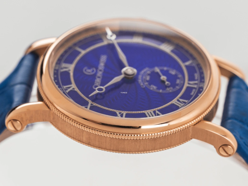 Chronoswiss,Artist 40mm,40mm,Rose Gold,Blue,Handwound,48hours,In-house Caliber,CH,CH-6421.1RE2-BL