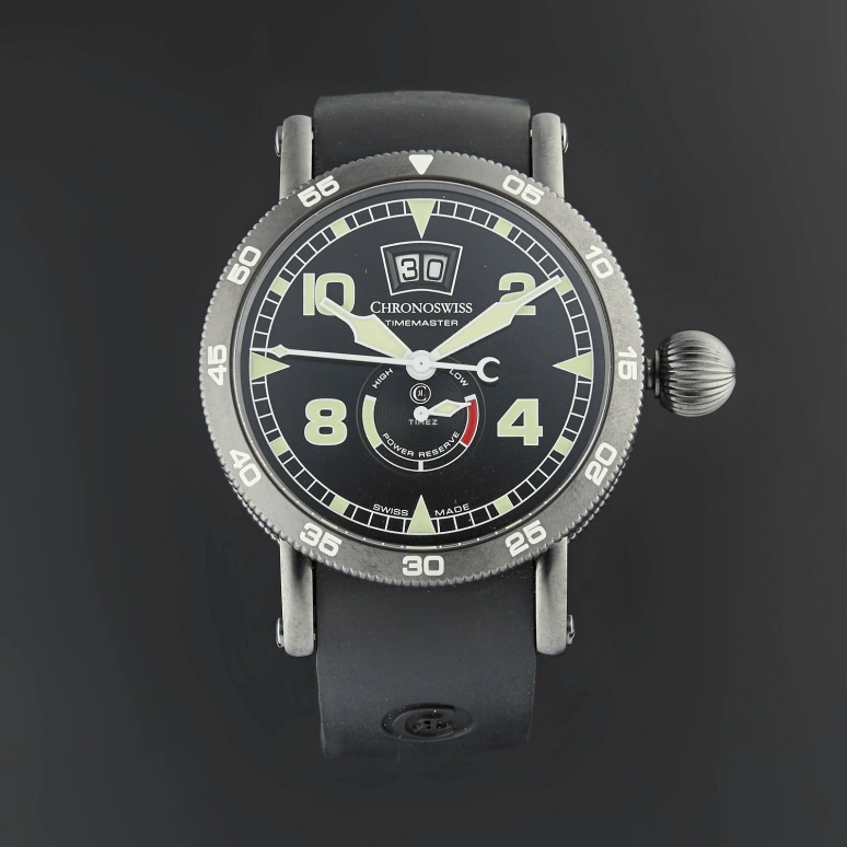 Chronoswiss,Sirius 44mm,44mm,Stainless Steel,Black,Automatic,Day,Power Reserve Indicator,CH,CH-3535.1