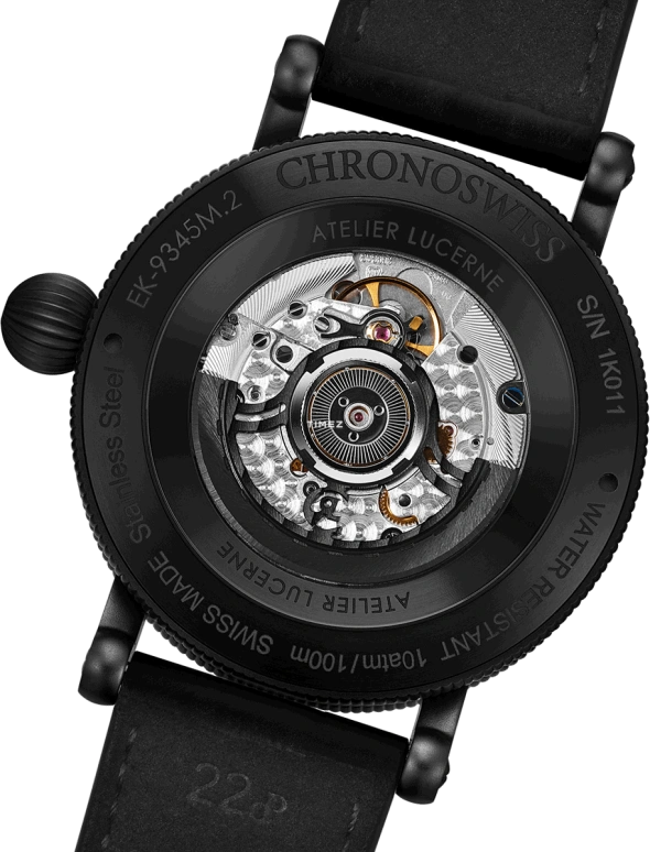 Chronoswiss,Space Timer 44mm,44mm,Stainless Steel,Black,Automatic,Day,42hours,CH,CH-9345M.2-GRBK