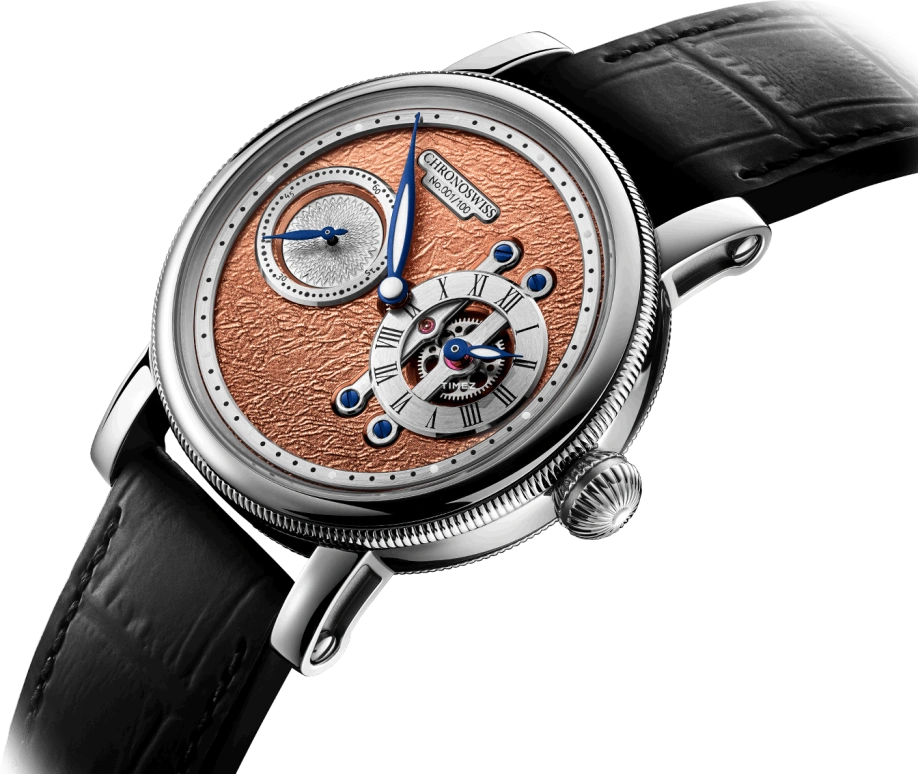 Chronoswiss,Strike 40mm,40mm,Stainless Steel,Salmon,Silver,Automatic,55hours,In-house Caliber,CH,CH-5023-BRSI
