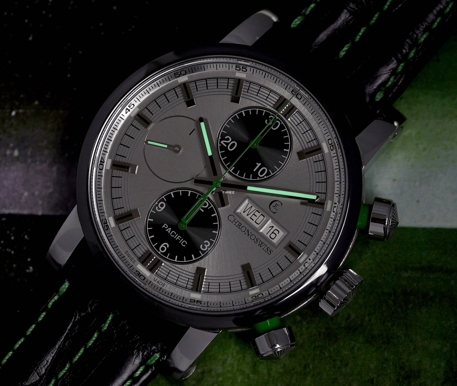 Chronoswiss,Pacific 43mm,43mm,Stainless Steel,Silver,Automatic,Chronograph,Date,Day,CH,CH-7585B-SI
