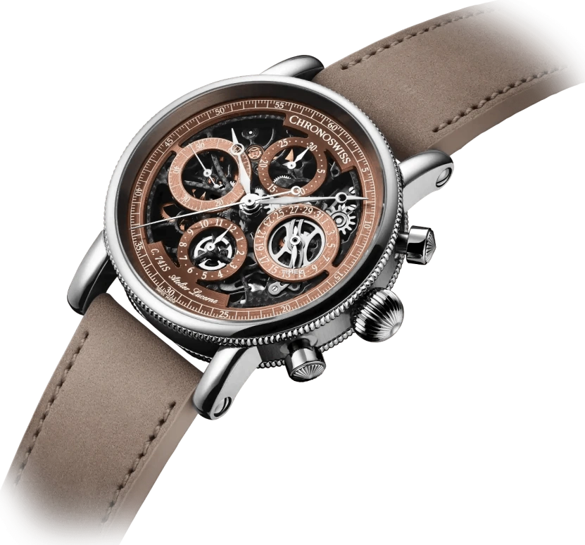 Chronoswiss,Opus 41mm,41mm,Titanium,Brown,Automatic,Chronograph,Day,CH,CH-7543T.1S-BR