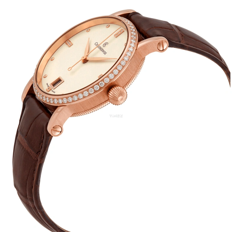 Chronoswiss,Sirius 34mm,34mm,Rose Gold,White,Automatic,Day,42hours,CH,CH-8921RD