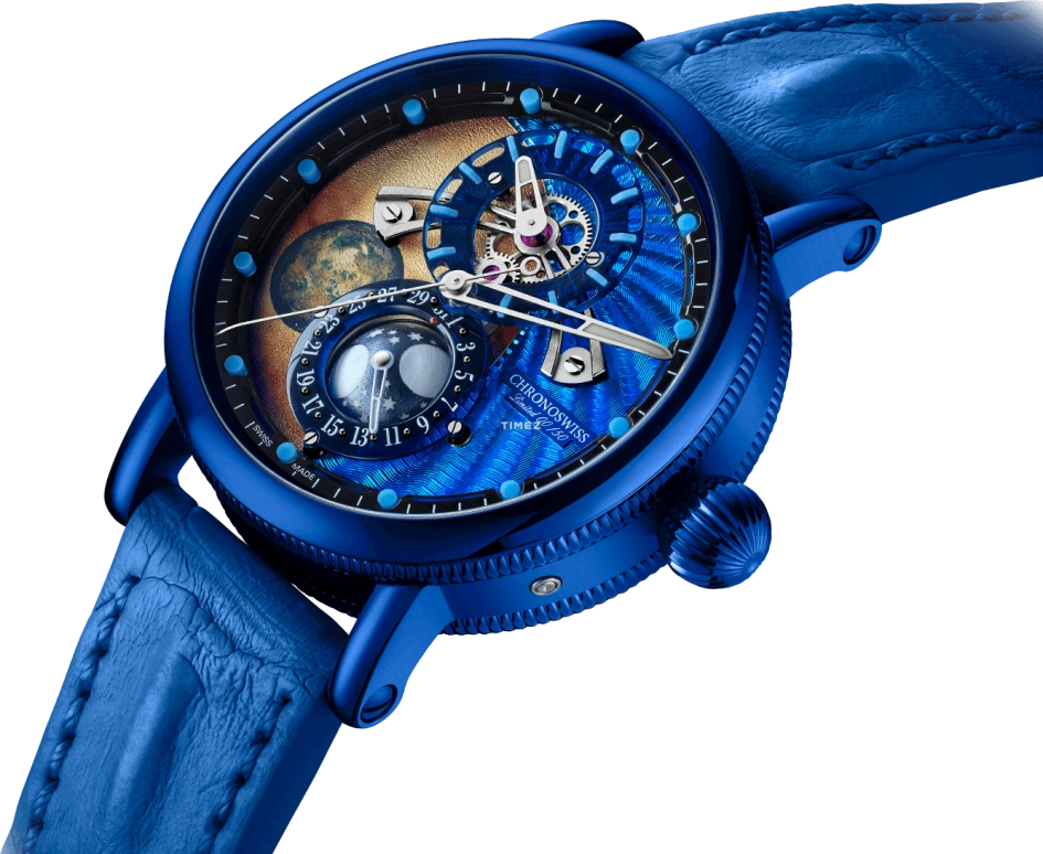 Chronoswiss,Space Timer 44mm,44mm,Stainless Steel,Multi-Color,Blue,Pink Gold,Gold,Automatic,Day,42hours,CH,CH-9346.2-BLBL