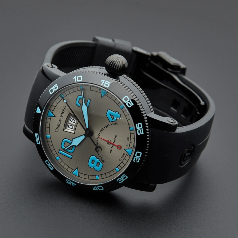 Chronoswiss,Timemaster 44mm,44mm,Stainless Steel,Silver,Automatic,Date,Big Date,Retrograde,CH,CH-8145-WH