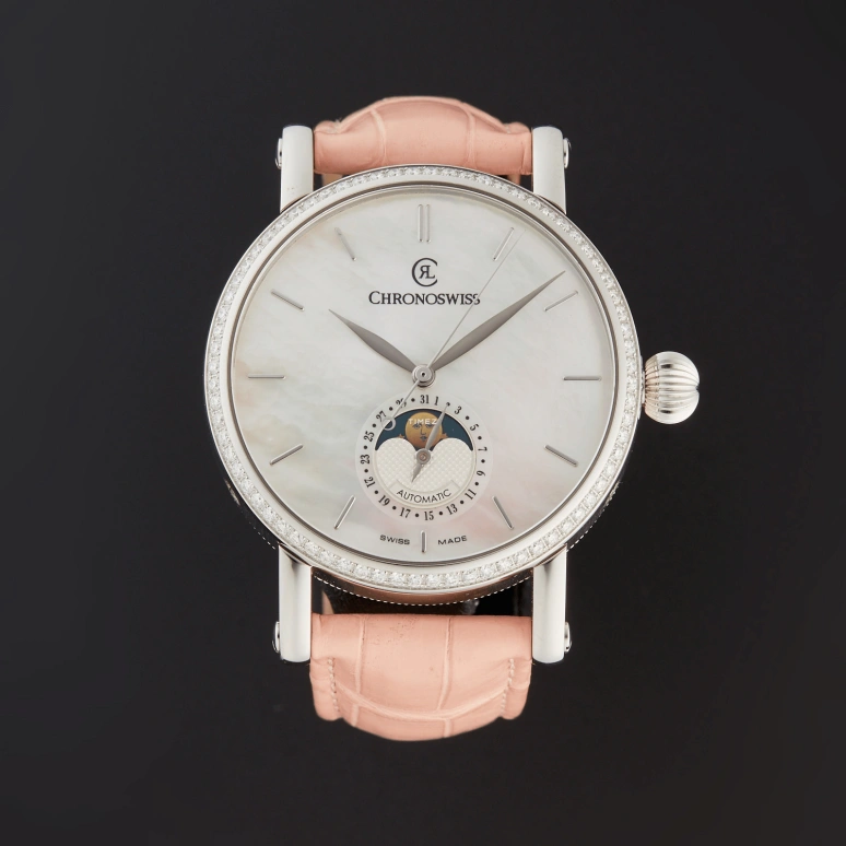 Chronoswiss,Sirius 40mm,40mm,Stainless Steel,White,Automatic,Moonphase,Day,CH,CH-8523D-MP