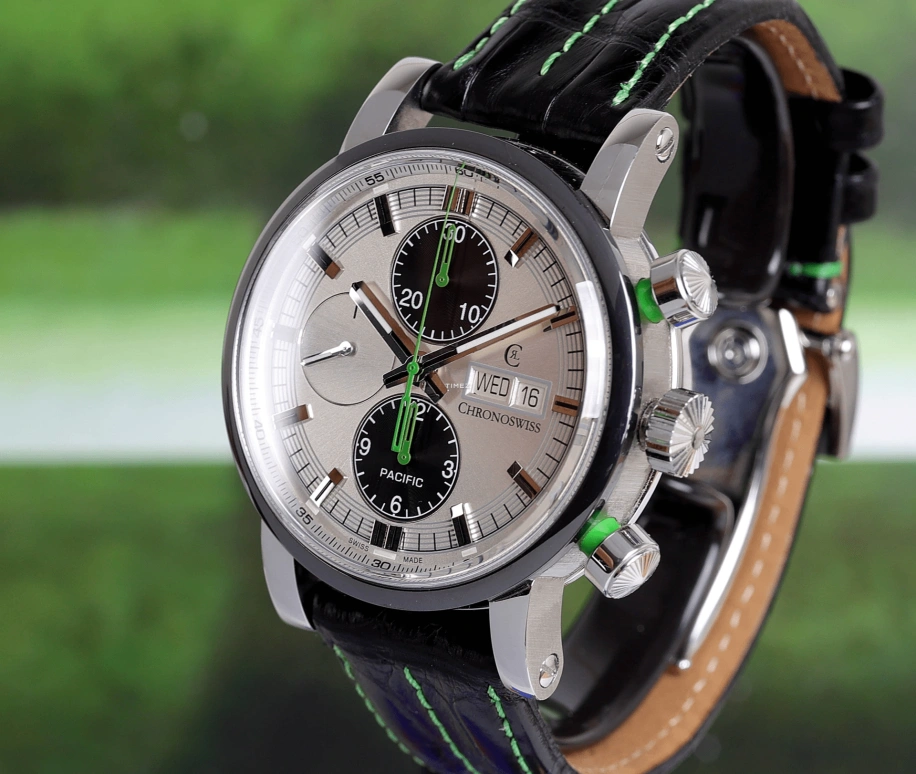 Chronoswiss,Pacific 43mm,43mm,Stainless Steel,Silver,Automatic,Chronograph,Date,Day,CH,CH-7585B-SI