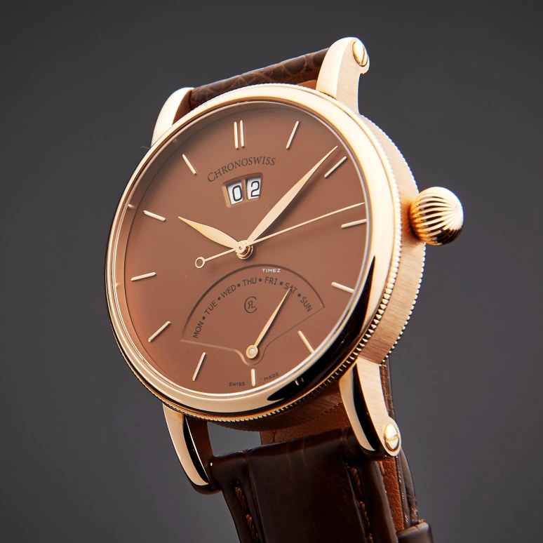 Chronoswiss,Sirius 40mm,40mm,Rose Gold,Brown,Automatic,Date,Day,Retrograde,CH,CH-8121R-CP