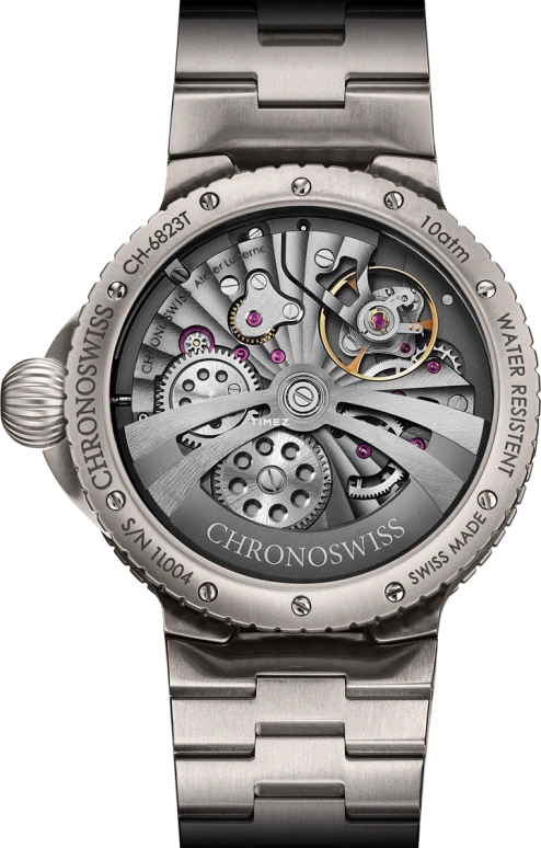 Chronoswiss,Pulse 41mm,41mm,Titanium,Silver,Sand,Automatic,Retrograde,55hours,CH,CH-6823T-BRSI