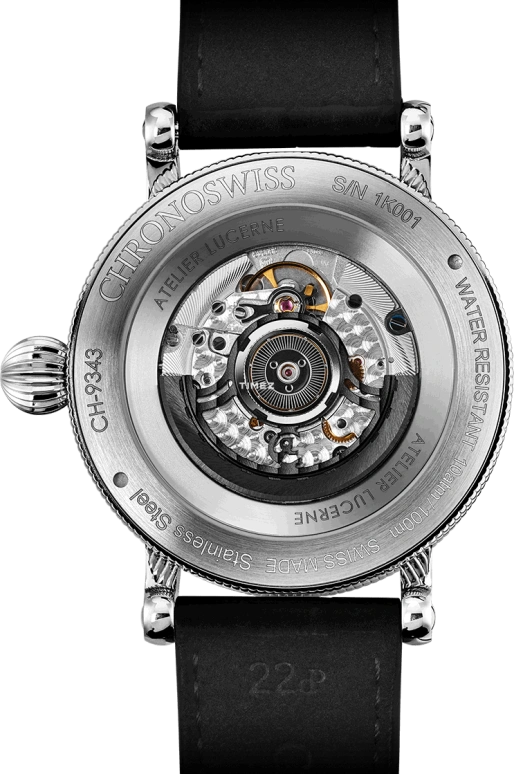 Chronoswiss,Space Timer 44mm,44mm,Stainless Steel,Black,Blue,Automatic,Day,42hours,CH,CH-9343.2-GRBL