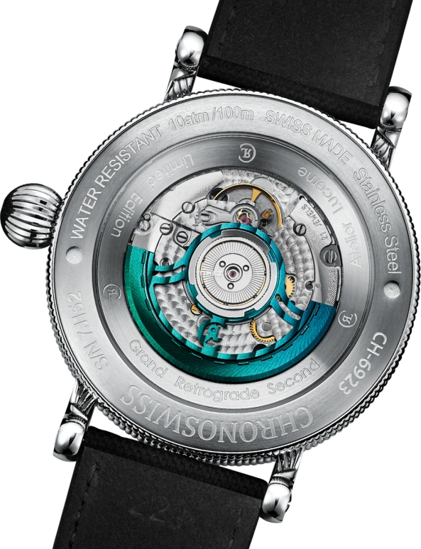 Chronoswiss,Open Gear 44mm,44mm,Stainless Steel,Black,Green,Automatic,Retrograde,42hours,CH,CH-6923-TUBK2