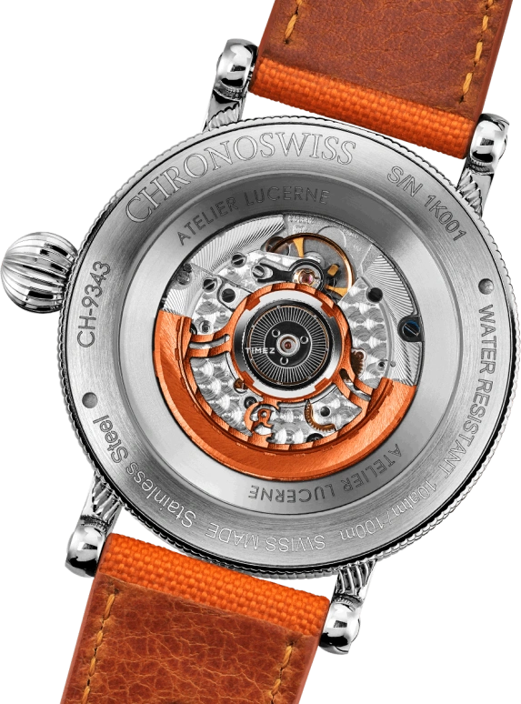 Chronoswiss,Space Timer 44mm,44mm,Stainless Steel,Orange,Automatic,Day,42hours,CH,CH-9343.2-SOL