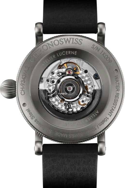 Chronoswiss,Space Timer 44mm,44mm,Stainless Steel,Black,Silver,Red,Automatic,Day,42hours,CH,CH-9343M.2-SIBK