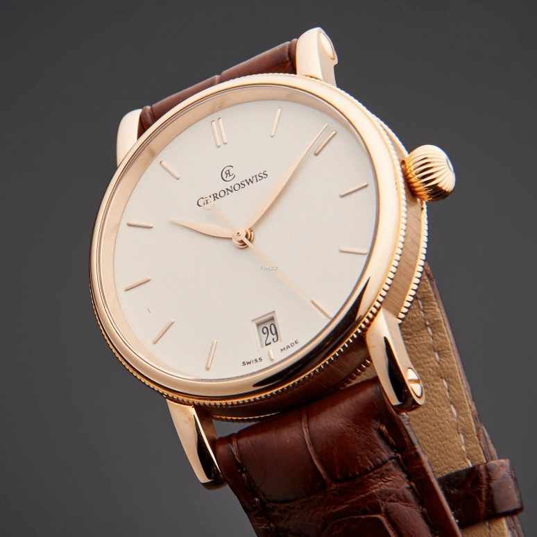 Chronoswiss,Sirius 34mm,34mm,Rose Gold,White,Automatic,Day,42hours,CH,CH-2091R