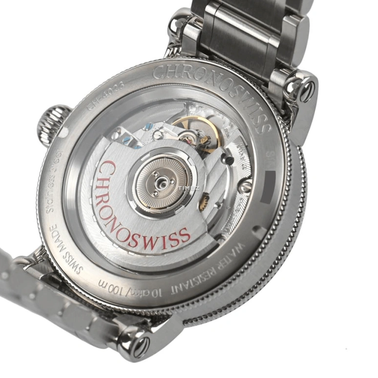 Chronoswiss,Classic 37mm,37mm,Stainless Steel,Black,Grey,Automatic,42hours,In-house Caliber,CH,CH-4023-GRBK