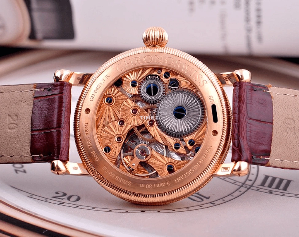 Chronoswiss,Sirius 40mm,40mm,Rose Gold,White,Handwound,48hours,In-house Caliber,CH,CH-6421RE4-WH