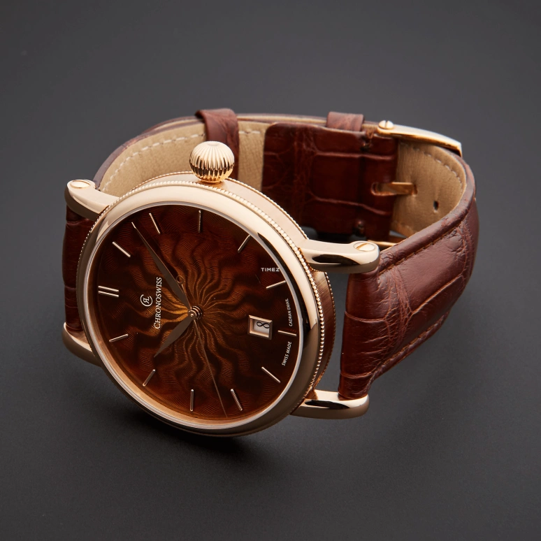 Chronoswiss,Sirius 40mm,40mm,Rose Gold,Brown,Automatic,Day,42hours,CH,CH-2891.1RE-BR