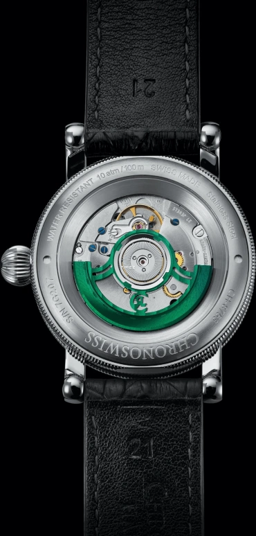 Chronoswiss,Open Gear 41mm,41mm,Stainless Steel,Green,Automatic,42hours,In-house Caliber,CH,CH-8753-GREBK