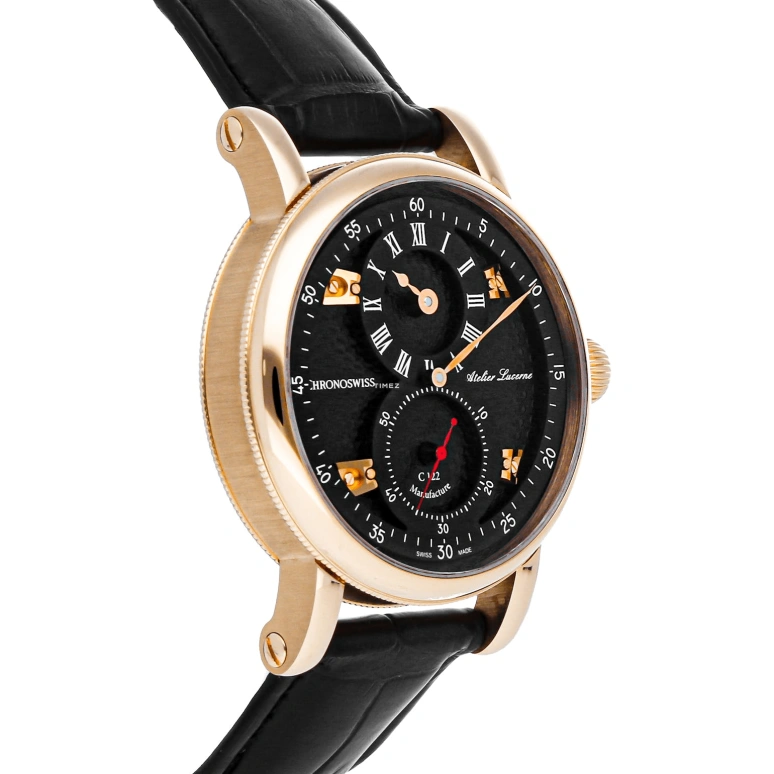 Chronoswiss,Heritage 40mm,40mm,Rose Gold,Black,Automatic,45hours,In-house Caliber,CH,CH-1241.3R-BKBK