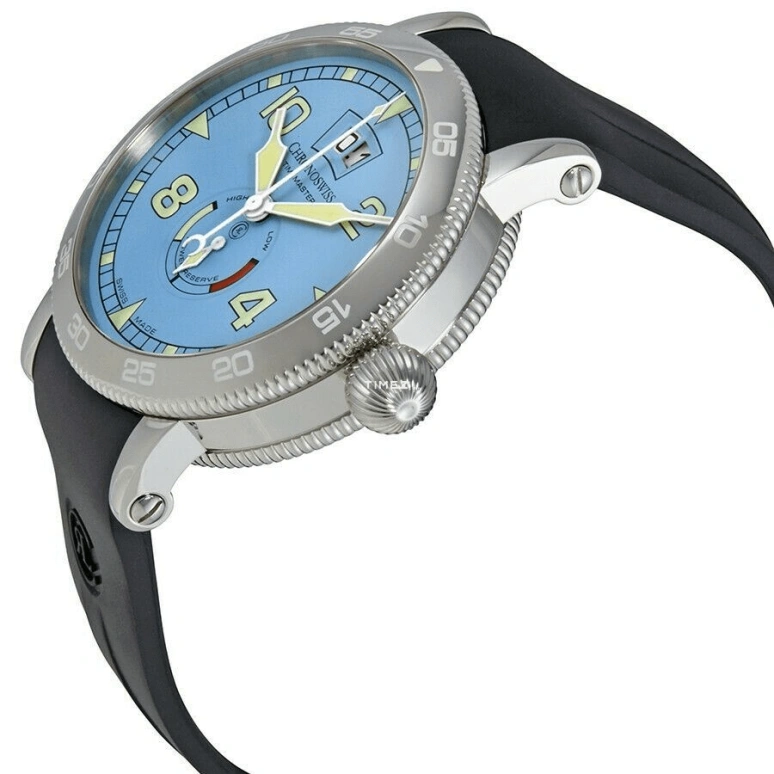 Chronoswiss,Timemaster 44mm,44mm,Stainless Steel,Blue,Automatic,Day,Power Reserve Indicator,CH,CH-3563.1